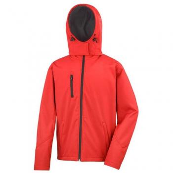 Mens XL 2XL Result Core TX Performance Hooded Soft Shell Jacket – Red/Black
