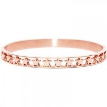 Colección Co88: Pulsera Cerrada de Acero y Oro Rosa