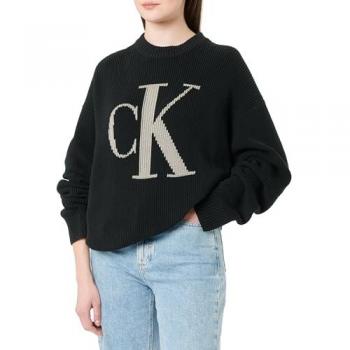 Damen Strickpullover CK Intarsia von Calvin Klein Jeans, Relaxed Fit