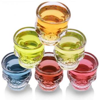 Halloween Skull Wine Glass