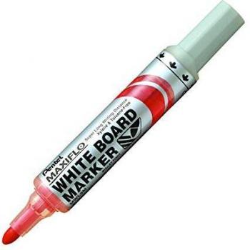 Pentel Maxiflo Whiteboard Marker rot 3mm Rundspitze 12 Stück