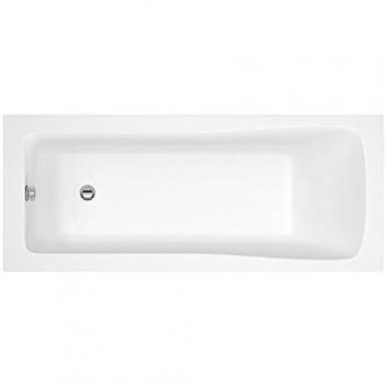 Nuie Linton Square Single Ended Bath White 170cm x 75cm Acrylic with Leg Set