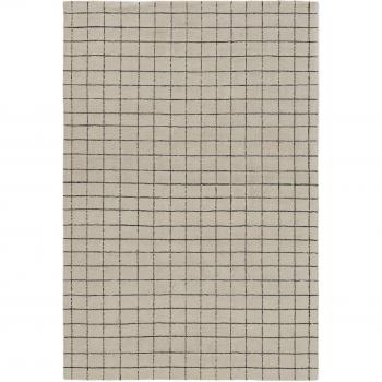 Benuta Hygge Wollteppich mit Gittermuster, 5 mm Höhe