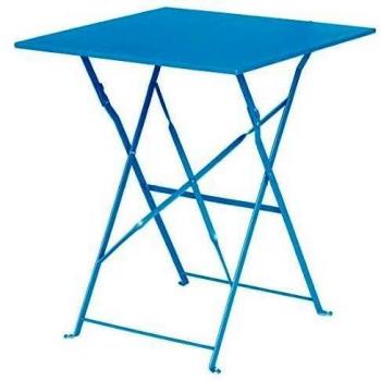 Bolero Square Steel Table Seaside Blue 600mm