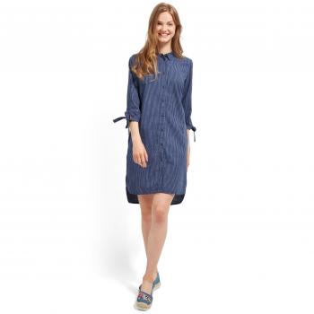 Tom Tailor Damenbluse im Kleid-Design mit Streifen – 7XS (Weiße)