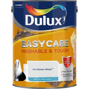 Dulux Easycare Washable & Tough Matt Emulsion Paint, Cornflower White, 5L