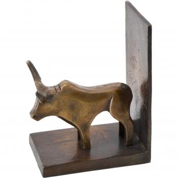 Antike Moycor Bücherstativ – 34 × 11 × 22 cm, aus Bronze