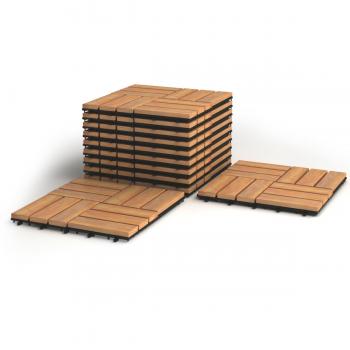 Costway Baldosas de Madera para Suelo Exterior