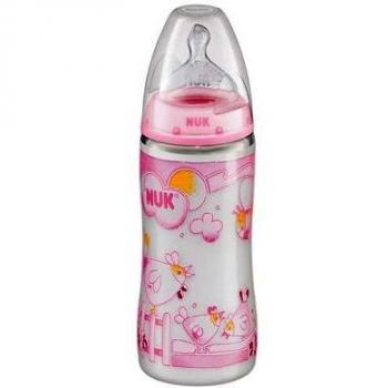 Nuk 300ml First Choice Silicone Bottle in Blue