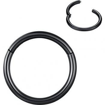 KNOPER‑HOOP BLESSMYLOVE – 1 mm 9 mm Schwarz aus Chirurgenstahl