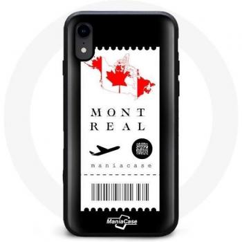 Coque iPhone XR motif Billet d'Avion Montréal