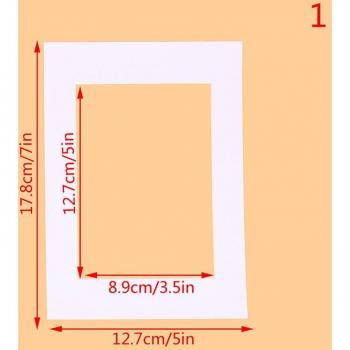 Tapis photo premium rectangulaire/ovale – support papier texturé, cadre 7‑10 pouces, passe-partout, pack de 6