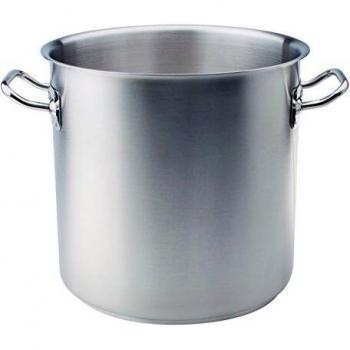 Pentola Alta Inox 24cm con 2 Maniglie, Capacità 10,5 L