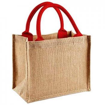 Westford Mill Bright Red Jute Mini Gift Bag