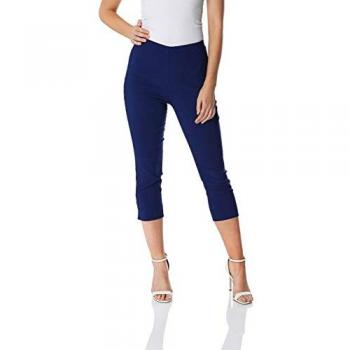 Jean Capri Cropped Roman Noir Métallisé