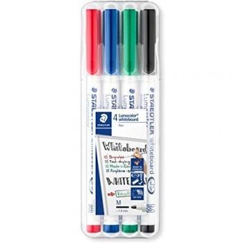 Staedtler Marker Lumocolor Whiteboard-Marker 301 (Mehrfarbig, 4, 1 mm)