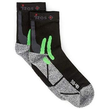 IZAS Bercht Socken für Erwachsene, 2er-Pack, Schwarz/Grün, Größe 44-46