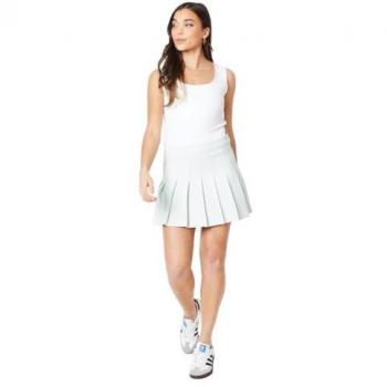 Oasis Women's Sage Green Petite Pleated Tailored Mini Skirt