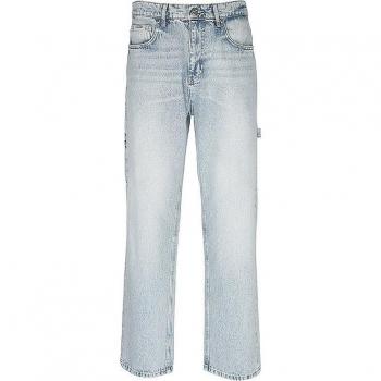 Pantaloni Slim Fit a Vita Bassa con Anello, Jeans Blu