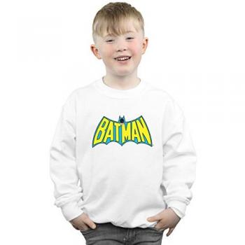 Young Hero Batman Retro Tee for Boys – White, 5-6 yrs