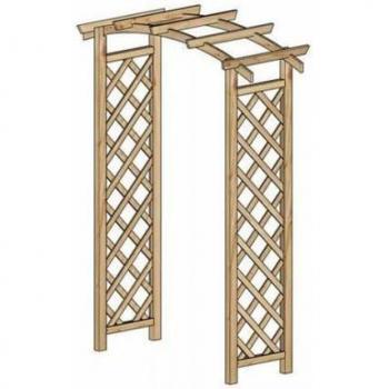 Pergola en Bois Rose Arc 2,15 m