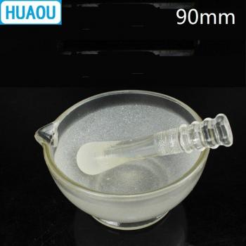 Laboratoire Mortier en Verre HUAOU 90 mm avec Pilon