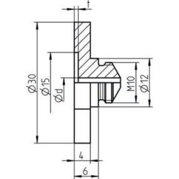 Embout Gesipa 16/36 pour plaque de rechange (avec évidement)