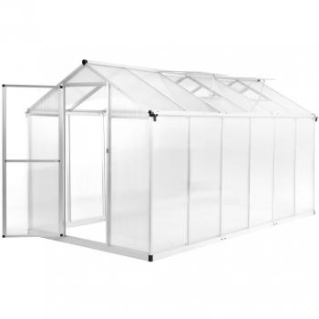 Invernadero de aluminio 362x190x195 cm vidaXL