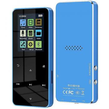 MP3 Bluetooth Walkman HiFi métallique bleu – radio FM embarquée