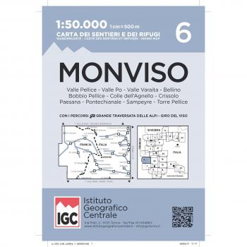 IGC Italien 1 : 50 000 Wanderkarte 6 Monviso