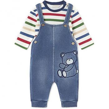 Mayoral Baby Set 2-teilig Langarmshirt und Latzhose Dunkelblau