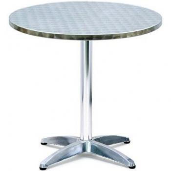 Tavolo Bar in Alluminio Serena Group con Diametro di 70 cm, Altezza di 70 cm e Parasole Incluso (40404D)