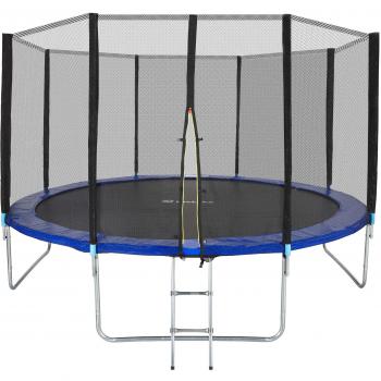 Cama elástica Tectake con red de seguridad y escalera