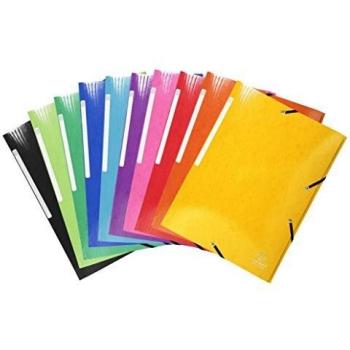 Exacompta Iderama 3-Flap Folders Glossy Laminated A4 Assorted