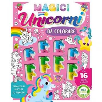 Magici unicorni da colorare. Ediz. illustrata. Con 16 pennarelli impilabili