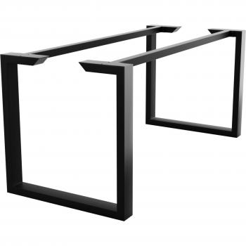 Metalopro Pied Trapèze Noir – Structure Acier 120x70x72 cm