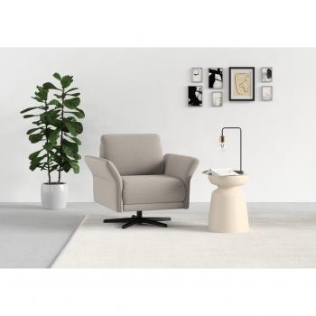 SIT&MORE Yolo Drehsessel – 90 cm x 87 cm x 87 cm, braun, schwarzer Sternfuß