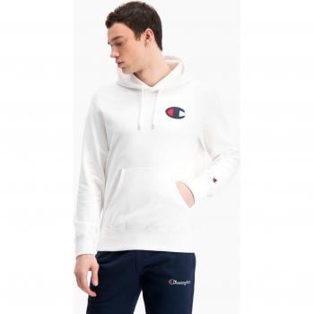 Felpa con Cappuccio C Logo Satinato in Cotone
