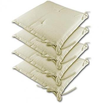 Cojines de silla Sydney 4er-set color crema