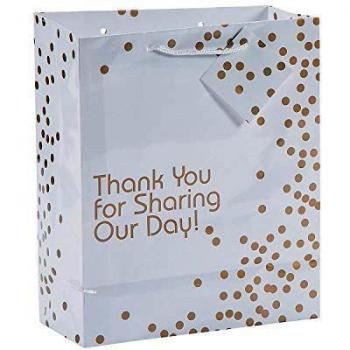 Gold Wedding Day Metallic Dot Gift Bag Pack