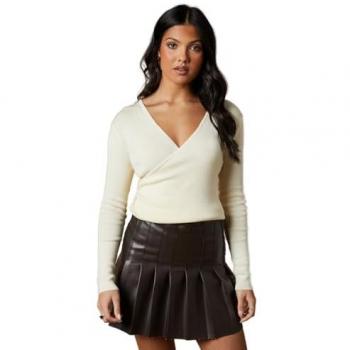 Oasis Large Women's Wrap Top in White