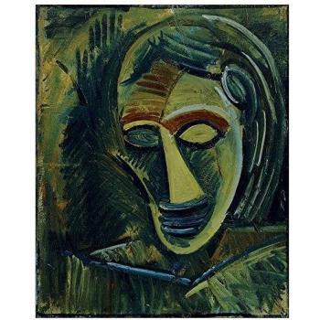 Sculpture Bois EC21725 Picasso Femme, 60x74x1,8 cm