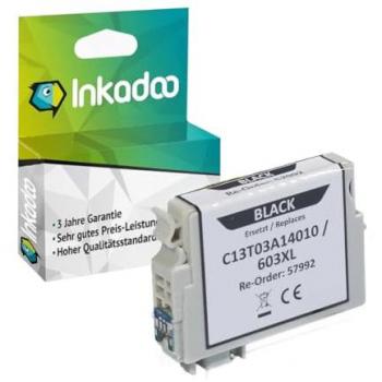Inkadoo Druckerpatrone Schwarz für Epson C13T03A14010