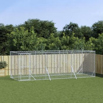 VidaXL Silbern verzinkter Hundezwinger 6x2x2 m
