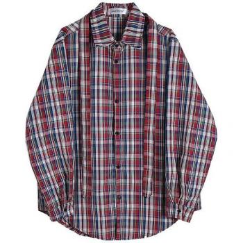 Casual Plaid Long Sleeve Shirt and Trousers Set