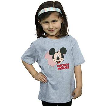 Disney Princess‑Style Mickey Tee – 5-6 Year Girl (Gray)