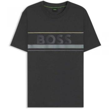 Iconic Zone Black‑Grey Embossed Stripe Shirt – 2XL Male
