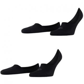 Burlington Herren Sneakersocken 2er-Pack mit Logo-Details, Schwarz, Größe 39/40