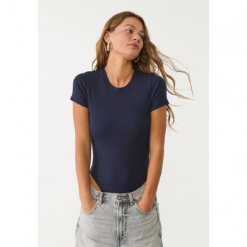 Oceanic Navy Round-Neck Bodytop, M