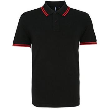 Asquith & Fox Polo 3XL Noir/Rouge pour Homme